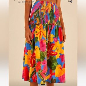NWT S Brazilian Farm Rio midi skirt